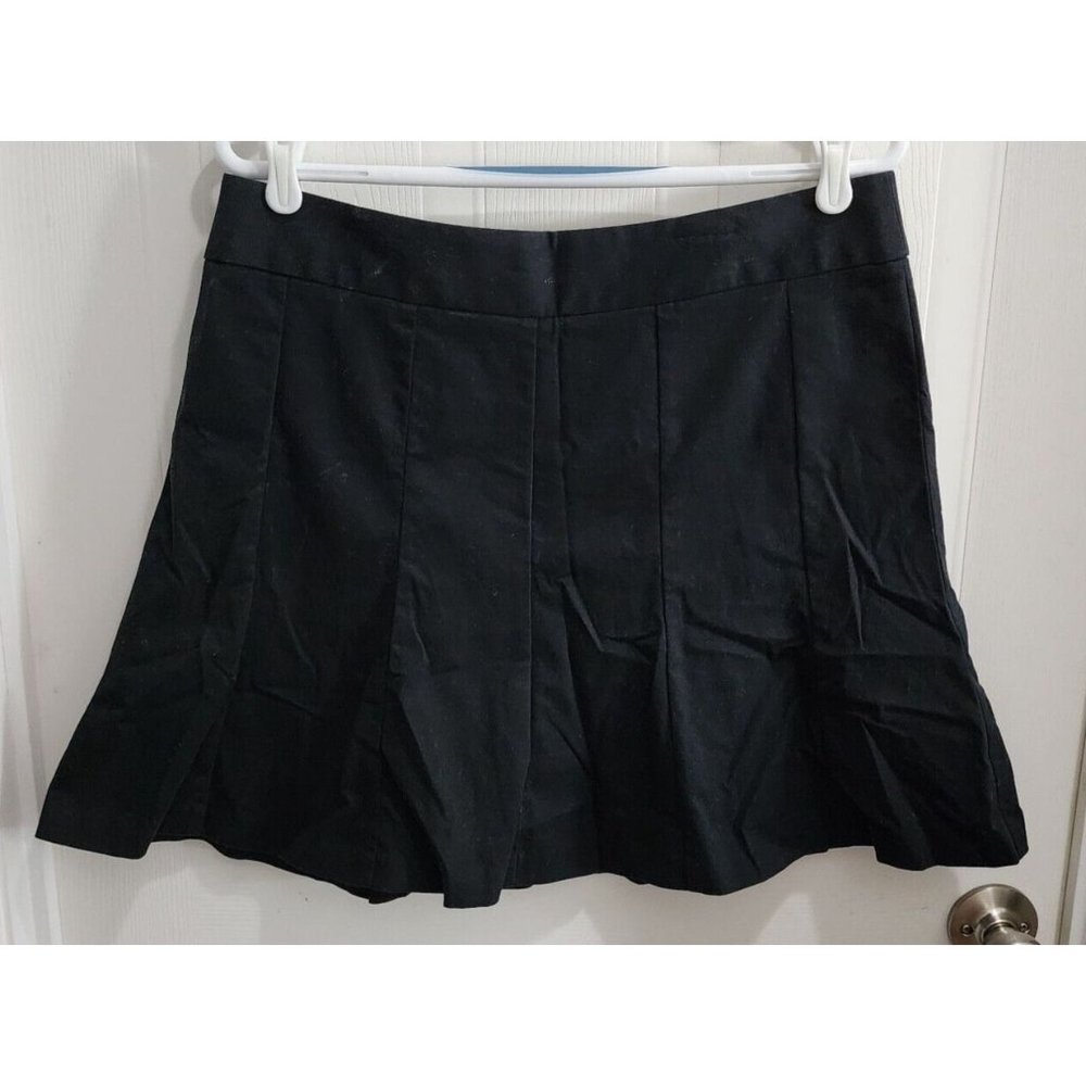 Banana Republic Women's Pleated A-Line Tennis Skirt Stretch Zip Black Size‎ 12